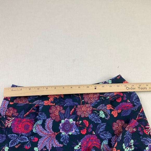 Soft Surroundings Pants Spring Vibrant Floral Print Pull On Zip Ankle S Small - Picture 8 of 13